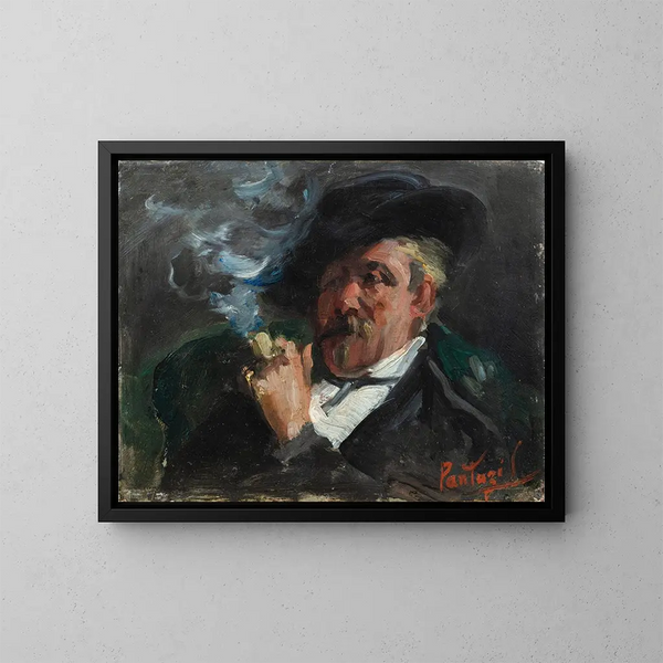 Portrait des Künstlers Guillaume Vogels - Pericles Pantazis — gerahmtes Bild an der Wand