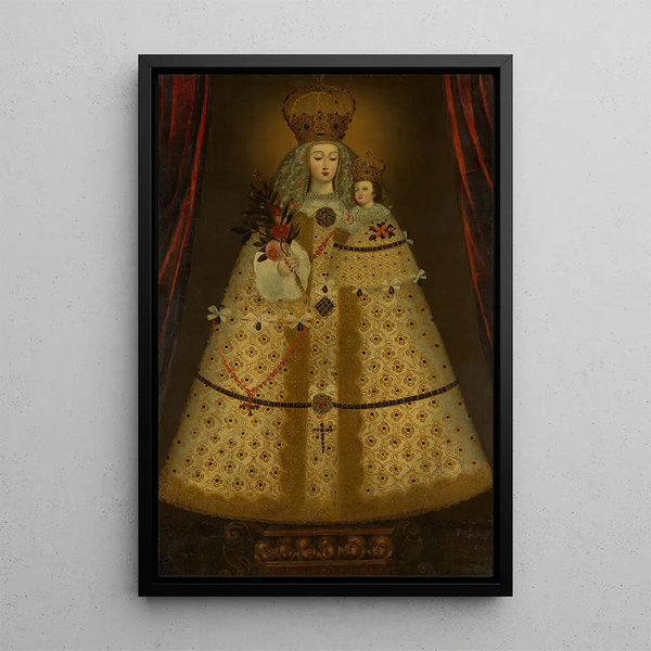 Notre-Dame de Gupulo - Peruvian Cuzco painter — framed artwork on a wall