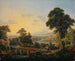 Paesaggio ondulato con fiume e ponte - Peter Birmann — vista dell’opera