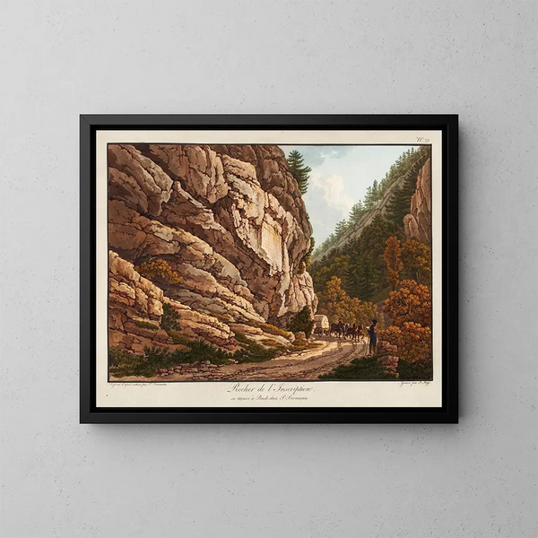Rocher de l'Inscription - Peter Birmann — gerahmtes Bild an der Wand