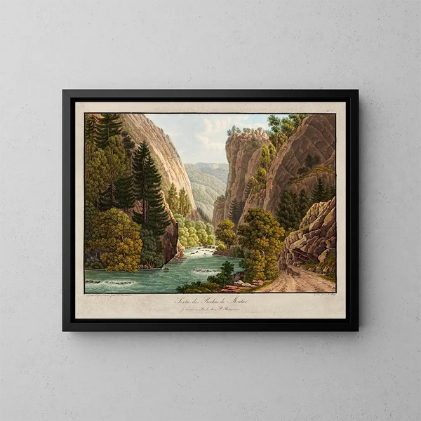 Ausgang der Roches de Moutier - Peter Birmann — gerahmtes Bild an der Wand