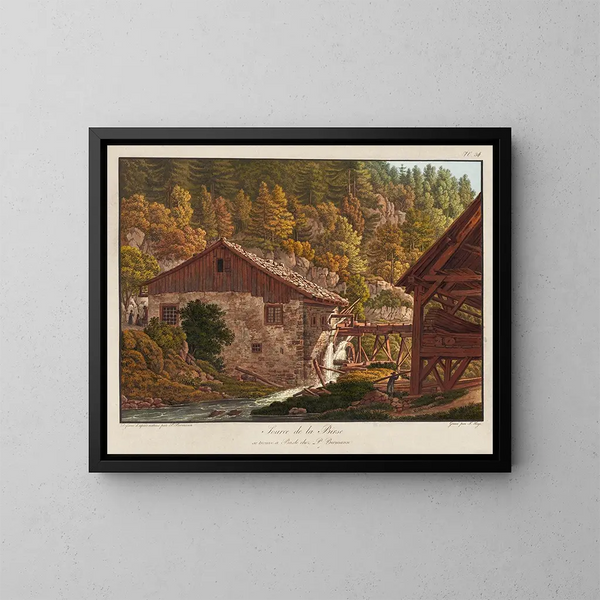 Source de la Birse - Peter Birmann — gerahmtes Bild an der Wand