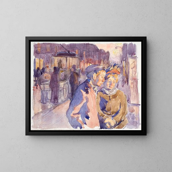 Abend in Fra Enghavevej - Peter Hansen — gerahmtes Bild an der Wand