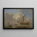 Yacht royal à l'ancre par calme plat - Peter Monamy — gerahmtes Bild an der Wand