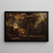 Eine Waldlandschaft bei Morgengrauen mit Hirschjagd - Peter Paul Rubens — gerahmtes Bild an der Wand