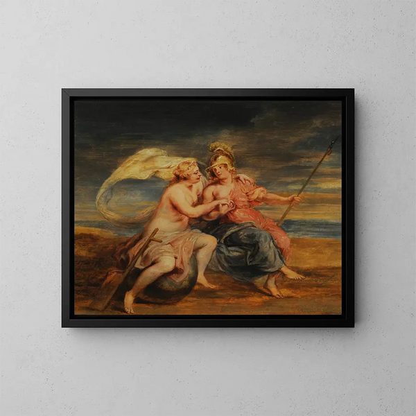 Allegoria della Fortuna e della Virtù - Peter Paul Rubens — quadro incorniciato alla parete