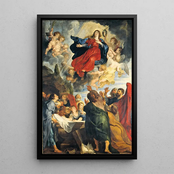 Assumption of Mary - Peter Paul Rubens — framed artwork on a wall