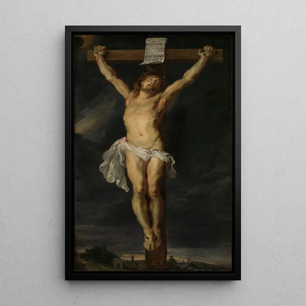 Christ on the Cross - Peter Paul Rubens — framed artwork on a wall