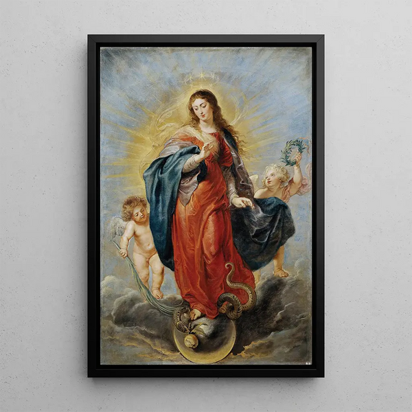 Immaculate Conception - Peter Paul Rubens — framed artwork on a wall