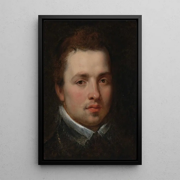 Portrait of a Young Man - Peter Paul Rubens — framed artwork on a wall