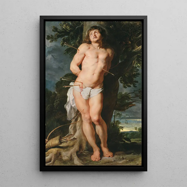 Saint Sebastian - Peter Paul Rubens — framed artwork on a wall
