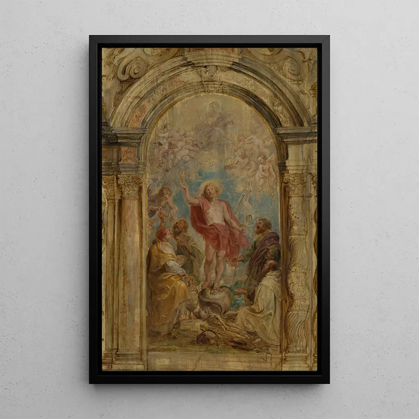 La Glorification de l'Eucharistie - Peter Paul Rubens — framed artwork on a wall