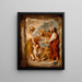 Die Israeliten sammeln die Manna in der Wüste - Peter Paul Rubens — gerahmtes Bild an der Wand