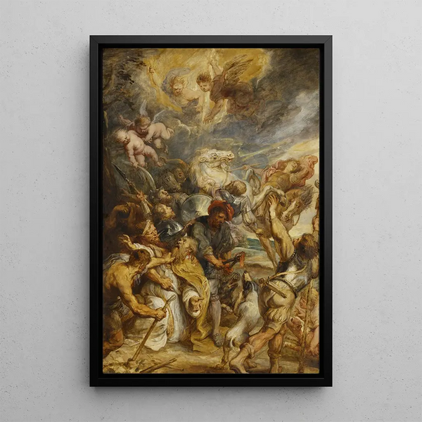 The Martyrdom of Saint Livinus - Peter Paul Rubens — framed artwork on a wall