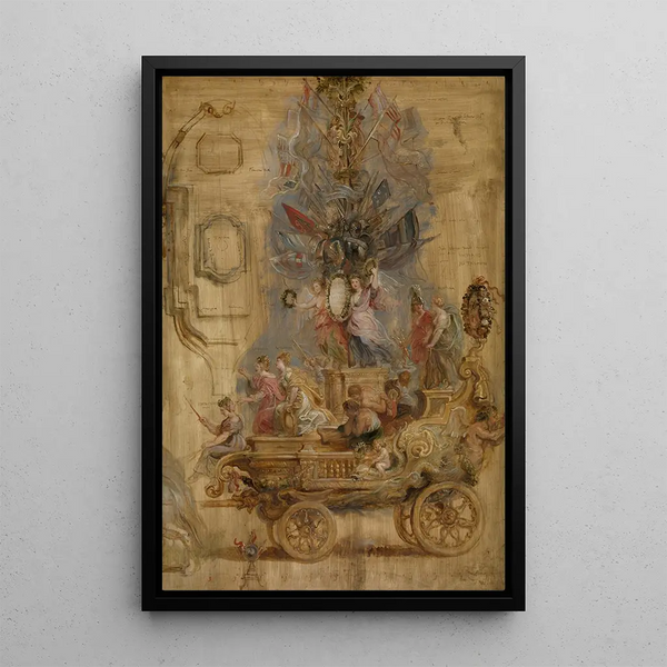 Char triomphal de Kallo - Peter Paul Rubens — framed artwork on a wall
