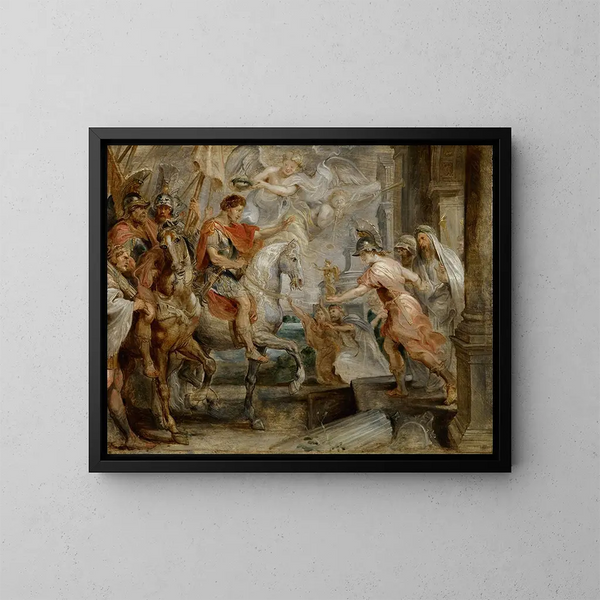 Entrée trionfale di Costantino a Roma - Peter Paul Rubens — quadro incorniciato alla parete