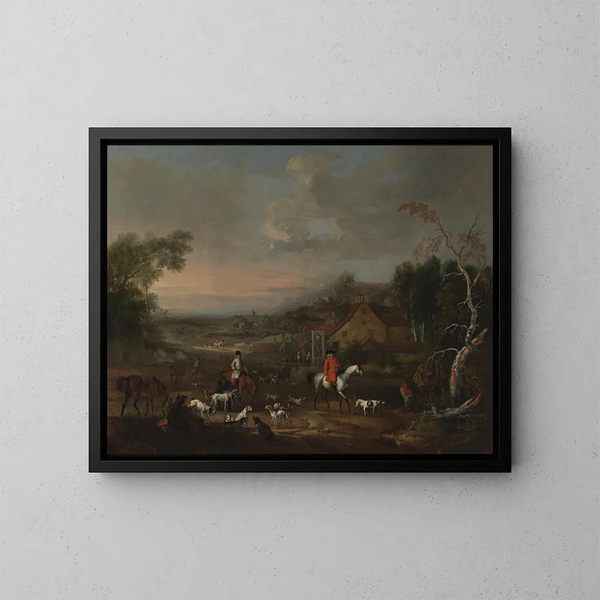 Le révérend Jemmet Browne à une rencontre de chiens de chasse au renard - Peter Tillemans — quadro incorniciato alla parete