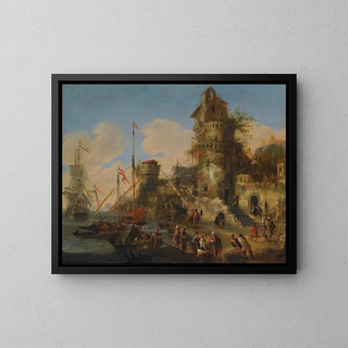 Peter van de Velde - A Mediterranean Harbour Capriccio.webp