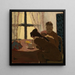 Kleinbild vor dem Fenster - Édouard Vuillard — gerahmtes Bild an der Wand