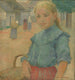 Kleine Mädchen mit einem Korb - Elemér Halsz-Hradil — Ansicht des Kunstwerks
