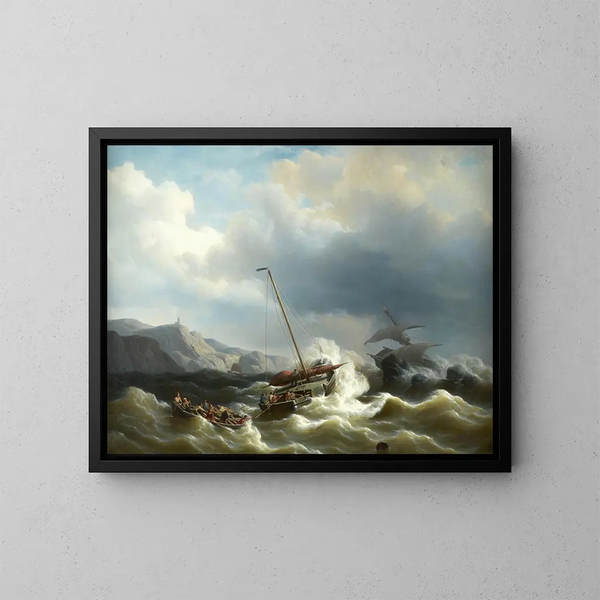 Die Rettungsfeier - Petrus Johannes Schotel — gerahmtes Bild an der Wand