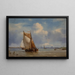 Navi con brezza leggera - Petrus Paulus Schiedges — quadro incorniciato alla parete