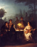 Eine Sommerabend bei Lampe und Mondschein - Petrus van Schendel — Ansicht des Kunstwerks