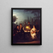 Eine Sommerabend bei Lampe und Mondschein - Petrus van Schendel — gerahmtes Bild an der Wand