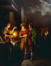 Ein Lebkuchenverkäufer im Kerzenschein - Petrus van Schendel — Ansicht des Kunstwerks