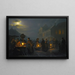 Un marché al tramonto - Petrus van Schendel — quadro incorniciato alla parete