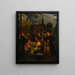 Ein Markt mit Gemüse im Mondschein auf dem Grote Markt in Den Haag - Petrus van Schendel — gerahmtes Bild an der Wand