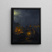 Märkte in Holland bei Mondschein - Petrus van Schendel — gerahmtes Bild an der Wand