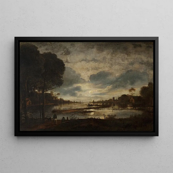 Petrus van Schendel - Moonlit landscape.webp