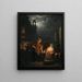 Marché nocturne de Rotterdam - Petrus van Schendel — gerahmtes Bild an der Wand