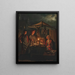 Il venditore di giochi - Petrus van Schendel — quadro incorniciato alla parete