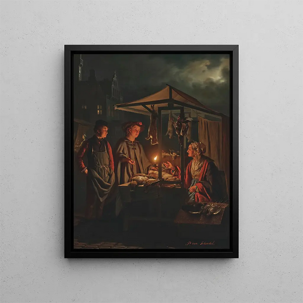 Petrus van Schendel - The game seller.webp