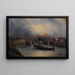 La Seine, maisons - Pharamond Blanchard — gerahmtes Bild an der Wand