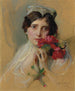 Portrait of a lady wearing a pointed headdress - Philip Alexius de László — artwork view