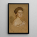 Portrait of a lady with a pearl - Philip Alexius de László — framed artwork on a wall
