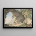 Landschaft mit Felsen und schlafendem Hirten - Philip Heinrich Dunker — gerahmtes Bild an der Wand