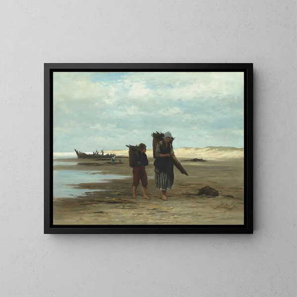 Récupérateurs de plage - Philip Sade — gerahmtes Bild an der Wand