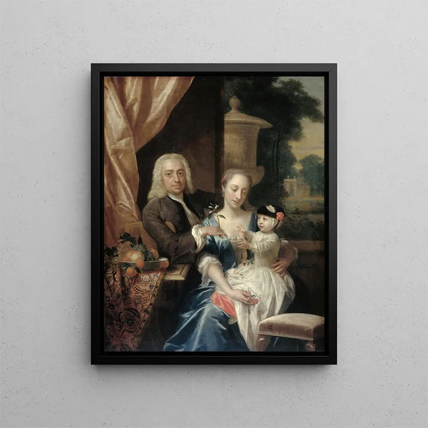 Philip van Dijk - Isaac Parker his Wife Justina Johanna Ramskrammer and their Son Willem Alexander 17401747.webp
