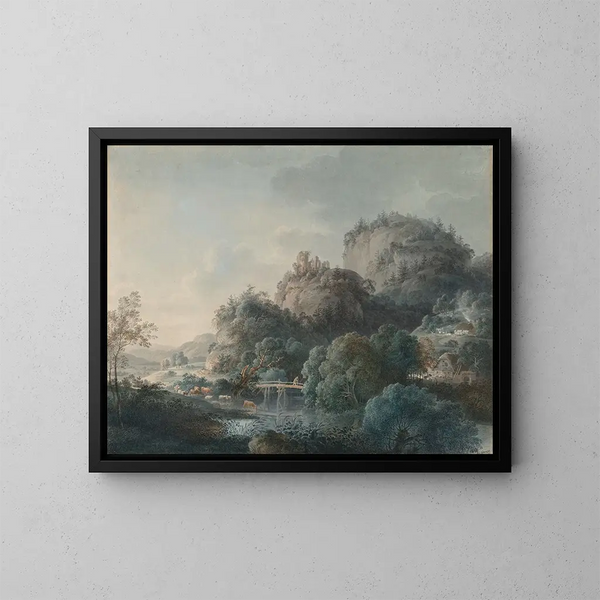 Le rovine del monastero di Oybin nelle montagne di Zittau - Philipp Veit — quadro incorniciato alla parete