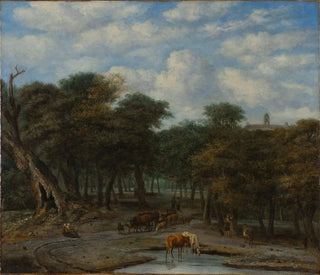 Philips Koninck - Forest Clearing with Cattle.webp