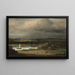 Large river landscape painting - Philips Koninck — framed artwork on a wall