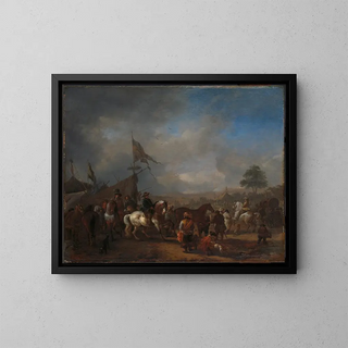 Philips Wouwerman - A Horse Fair near an Army Camp.webp