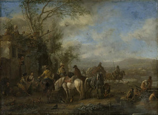 Philips Wouwerman - Armed Riders in Front of an Inn.webp