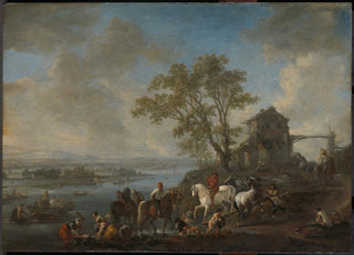 Philips Wouwerman - Horsepond on a River.webp