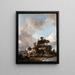 Bauern auf den Feldern Heuernte - Philips Wouwerman — gerahmtes Bild an der Wand