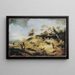 Sandbank mit Reisenden - Philips Wouwerman — gerahmtes Bild an der Wand